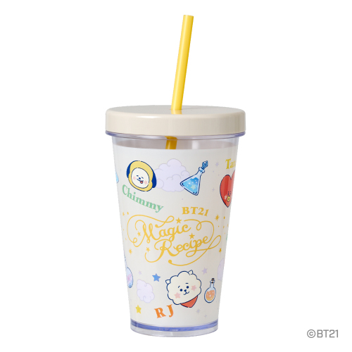 ストロー付きクリアタンブラーB