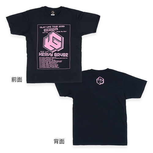 glay ロゴtシャツ ブラック lサイズ glay live tour コレクション 2019 令和最初のglayとheavy gauge