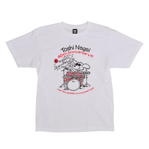 TOSHI NAGAI 40th Anniv. Tシャツ(ホワイト)