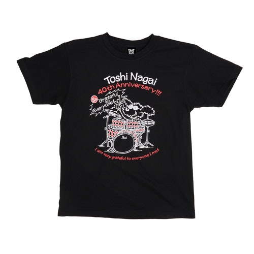 TOSHI NAGAI 40th Anniv. Tシャツ(ブラック)